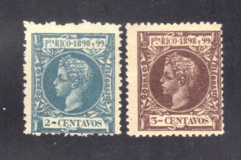 PUERTO RICO SCOTT #140, 141 MNH 2,3c   1898