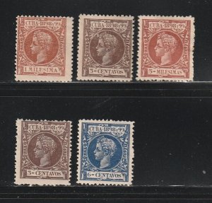 Cuba 156, 158, 160, 163, 166 MH King Alfonso XIII