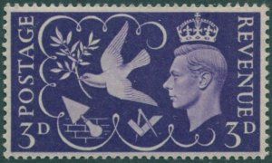 Great Britain 1946 SG492 3d violet KGVI Victory MNH