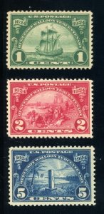 US Stamp #614-616 Lexington-Concord SET - MNH - CV $38.75
