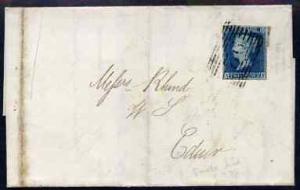 Great Britain 1847 entire Cupar to Edinburgh bearing 2d b...