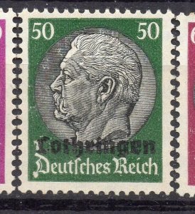 Germany Lothringen Optd 1940 Early Issue Fine Mint Hinged 50pf. NW-05263