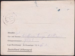 GB POW IN GERMANY 1943 POW lettersheet ex Stalag VIIIB to UK dble censor...a4600