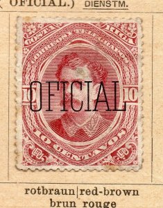 Costa Rica 1899 Early Issue Fine Mint Hinged 10c. Surcharged Optd NW-09197