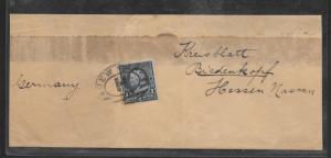 Just Fun Cover #247 or 264 on Cover NEW YORK TO (Hessen Nassau) Germary (my5150)