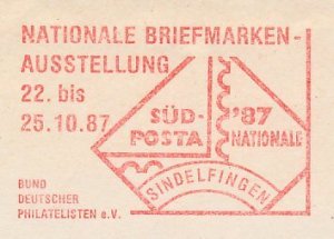 Meter cut Germany 1987 Stamp Exhibition - Sindelfingen