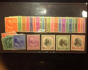 HS&C: Scott #803-834 1938 Prexy Outstanding hand chosen set. Mint XF NH US Stamp