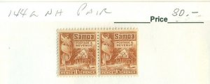 SAMOA #144a, Mint Never Hinged, pair, Scott $80.00