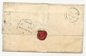 GREAT BRITAIN Scott #4 on Cover 1848 Glascow Liverpool