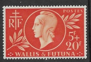 Wallis & Futuna # B9  Red Cross   1944   (1)  VF Unused LH