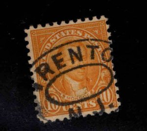 USA Scott 591  perf 10 Used stamp Trenton NJ cancel