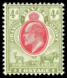 Orange Free State KEVII 1903 4d IOSTAGE for POSTAGE ERROR vfm. SG 144a.