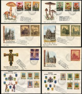 San Marino #665-686 FDC First Day Cover Collection 1967-68 Postage Europe