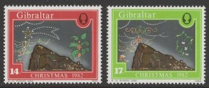 Gibraltar 485-486 Christmas set 2 MNH 1982