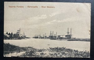 1900s Barranquilla Colombia RPPC Postcard Cover To Ponce Puerto Rico Steamers