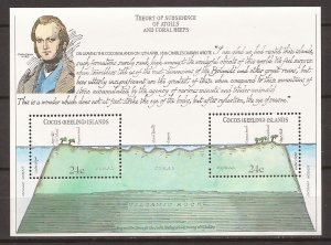 1981 Cocos Islands - Sc 81 - MNH VF - Mini Sheet - Charles Darwin Visit