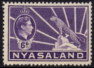 Nyasaland - 1938 KGVI 6d MH* SG 136