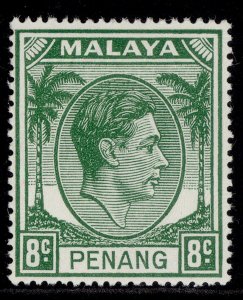 MALAYSIA - Penang GVI SG10, 8c green, NH MINT.