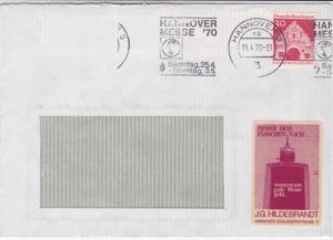 hanover 1970 exhibition vignette stamp   stamps card  r19695