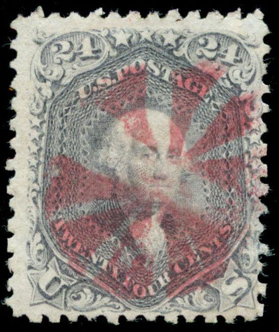 momen: US Stamps #78a USED MAGENTA WEISS Cert