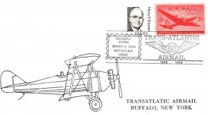 US EVENT SPECIAL PICTORIAL POSTMARK TRANS-ATLANTIC AIRMAIL SERVICE BUFFALO N.Y.