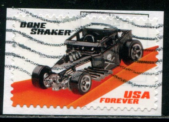 5327 US (55c) Hot Wheels - Bone Shaker SA,  used on paper