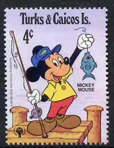 TURKS & CAICOS IS. - 1979 - Mickey Mouse Fishing - Perf 1v - Mint Never Hinged