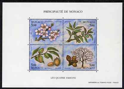 Monaco 1993 Seasons of the Almond Tree m/sheet containing...
