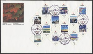 1992 Canada FDC #1420-1431 Canada Day Canada Post Cachet