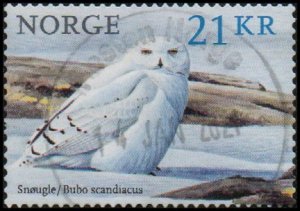 Norway 1841 - Used - 21k Snowy Owl (2018) (cv $5.25)