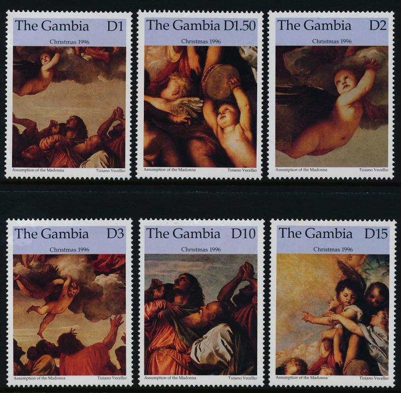 Gambia 1840-5 MNH Christmas, Art, Paintings