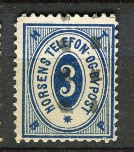 DENMARK; HORSENS BYPOST Local Telefon issue 1886 used 3ore. value