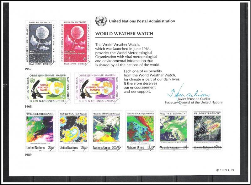 UN New York #SC36 Weather Watch Souvenir Card