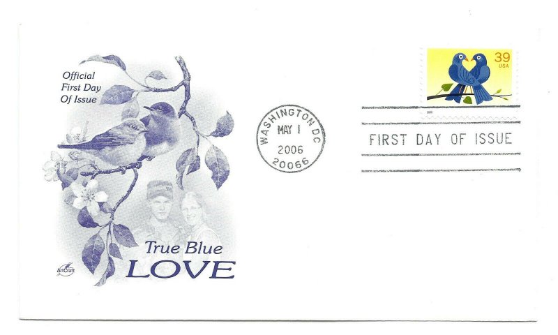 4029 39c Love: True Blue ArtCraft FDC