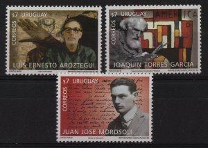 Uruguay stamp 1999 - Famous uruguayans painter textile artist writer