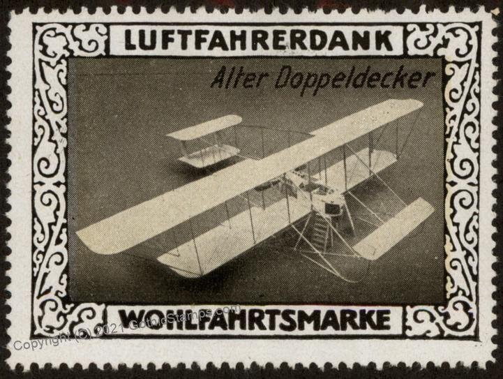 Germany Biplane Alter Doppeldecker WWI Air Force Luftfahrerdank Flight M G102827