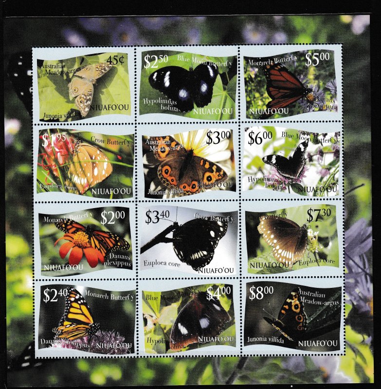 Tonga - Niuafo'ou - BUTTERFLIES - S.S. - MNH - Michel 50 Eur.