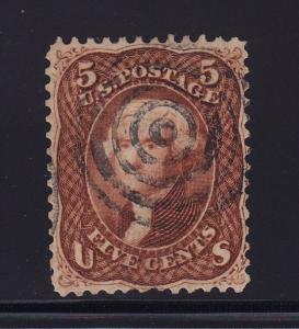 75 F-VF used neat cancel with nice color cv $ 450 ! see pic !