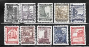 Austria #B225-34 MNH Set of Singles Collection / Lot (my6)