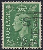 Great Britain #258 1/2P King George 6 used EGRADED XF 90 XXF