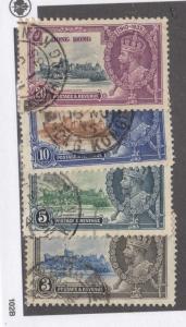 HONG KONG # 147-150 VF-USED KGV SILVER JUBILEES