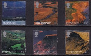 Sc# 2215 / 2220 Great Britain 2004 Wales Scenery complete set CV $7.10