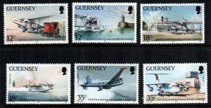 GUERNSEY 1989 - Aircraft  MNH set # 404-409