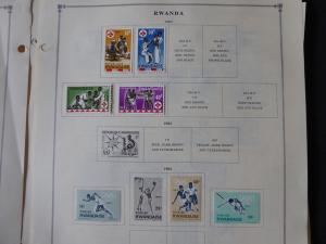 Rwanda 1962-1980  Mint/Used Stamp Collection on Scott Int Alb Pgs