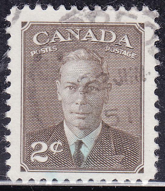 Canada 285 USED 1949 King George VI with Postes-Postage 2¢