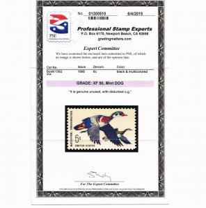 GENUINE SCOTT #1362 MINT PRISTINE DIST-OG NH - PSE CERT GRADED XF-90