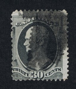 VERY NICE GENUINE SCOTT #165 FINE USED 1873 CBNC GRAY BLACK ALEX HAMILTON #18778