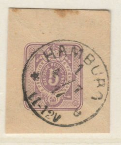 GERMANY HAMBURG Postal Stationery Cut Out A14P2F30-