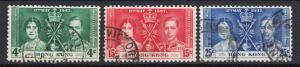 Hong Kong-1937 Coronation  Sc# 151/153  (8584)