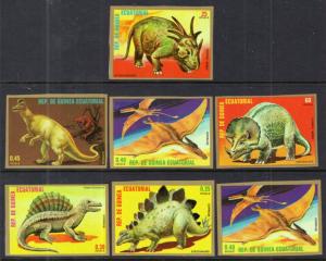 Equatorial Guinea 7877-7883 Dinosaurs Imperfs MNH VF